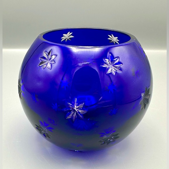 Fabergé Cobalt Blue Crystal Votive Candle Holder - Picture 8 of 8